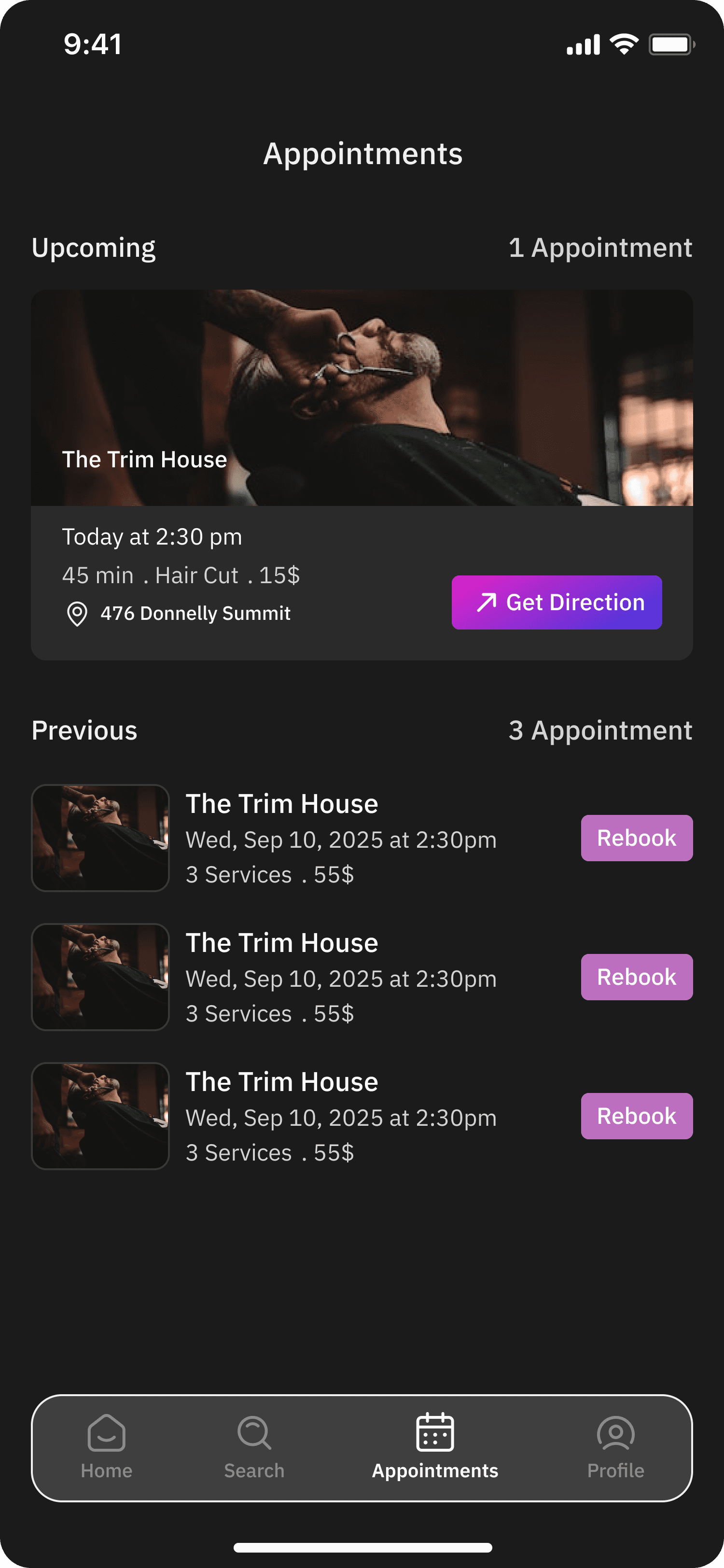 Barberita App Screen 1